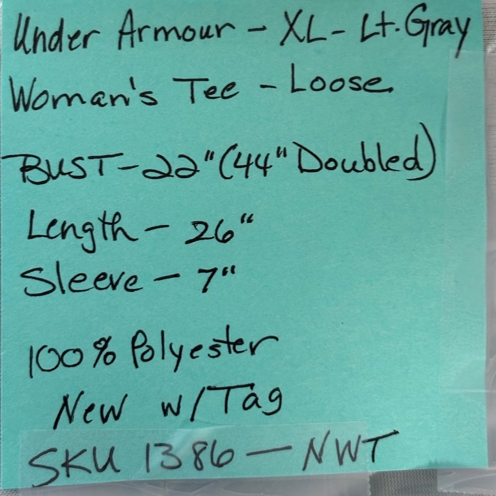 Under Armour T-Shirt Women XL Light Gray Tech‎ SSV Twist V-Neck New With Tags - Picture 4 of 7